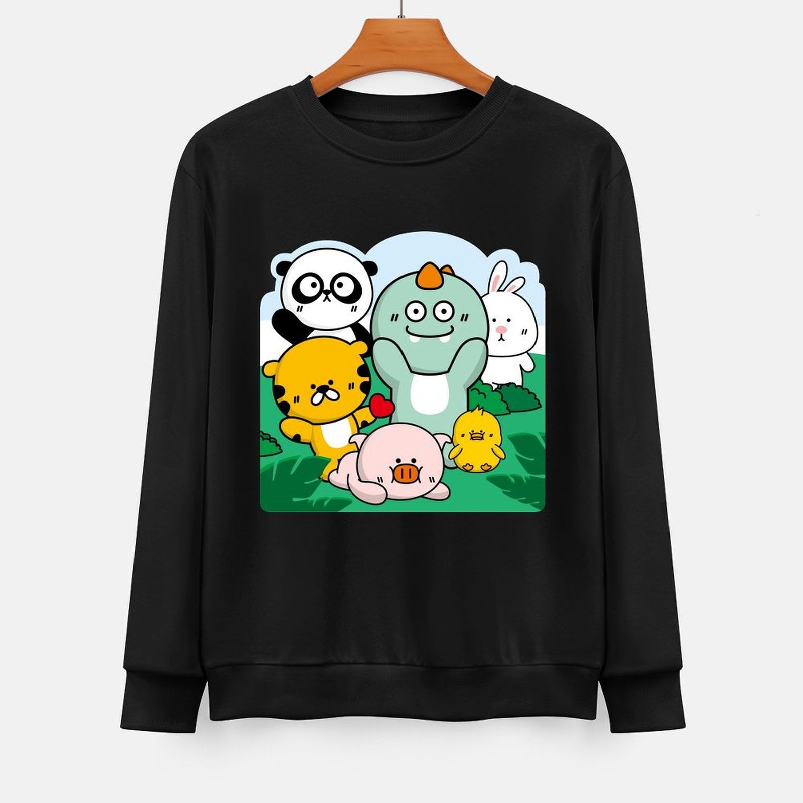 Front Patterned Long Sleeve TopMade-to-Order Seamless